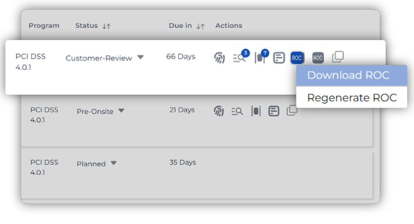 Generate Report on Compliance (ROC) easily